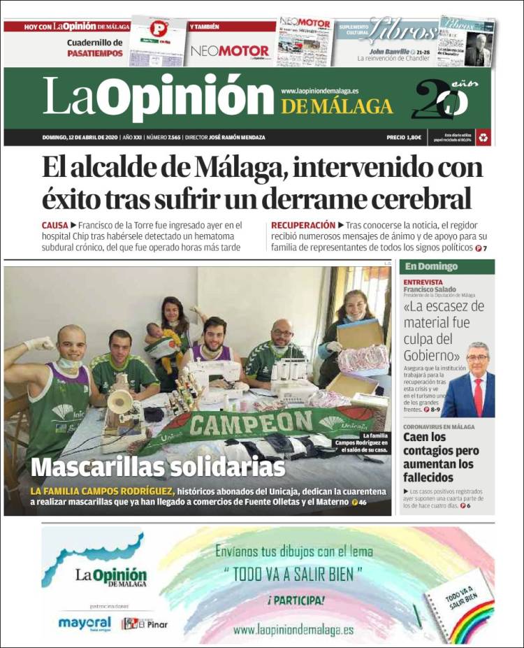 Portada de La Opinión de Málaga (Spain)