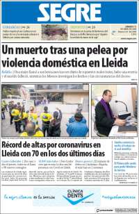 Portada de Segre  (Spain)