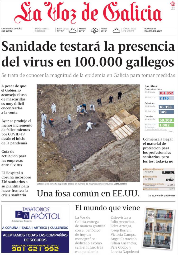 Portada de La Voz de Galicia (Spain)