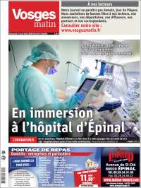Portada de Vosges Matin (Francia)