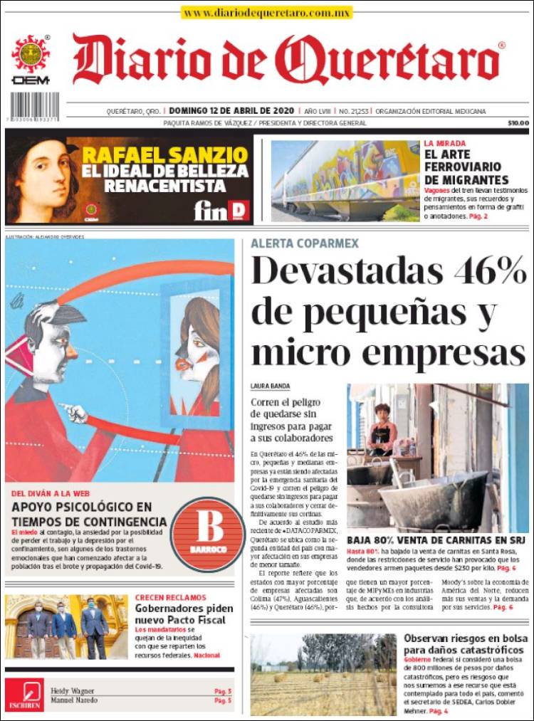 Portada de Diario de Querétaro (México)