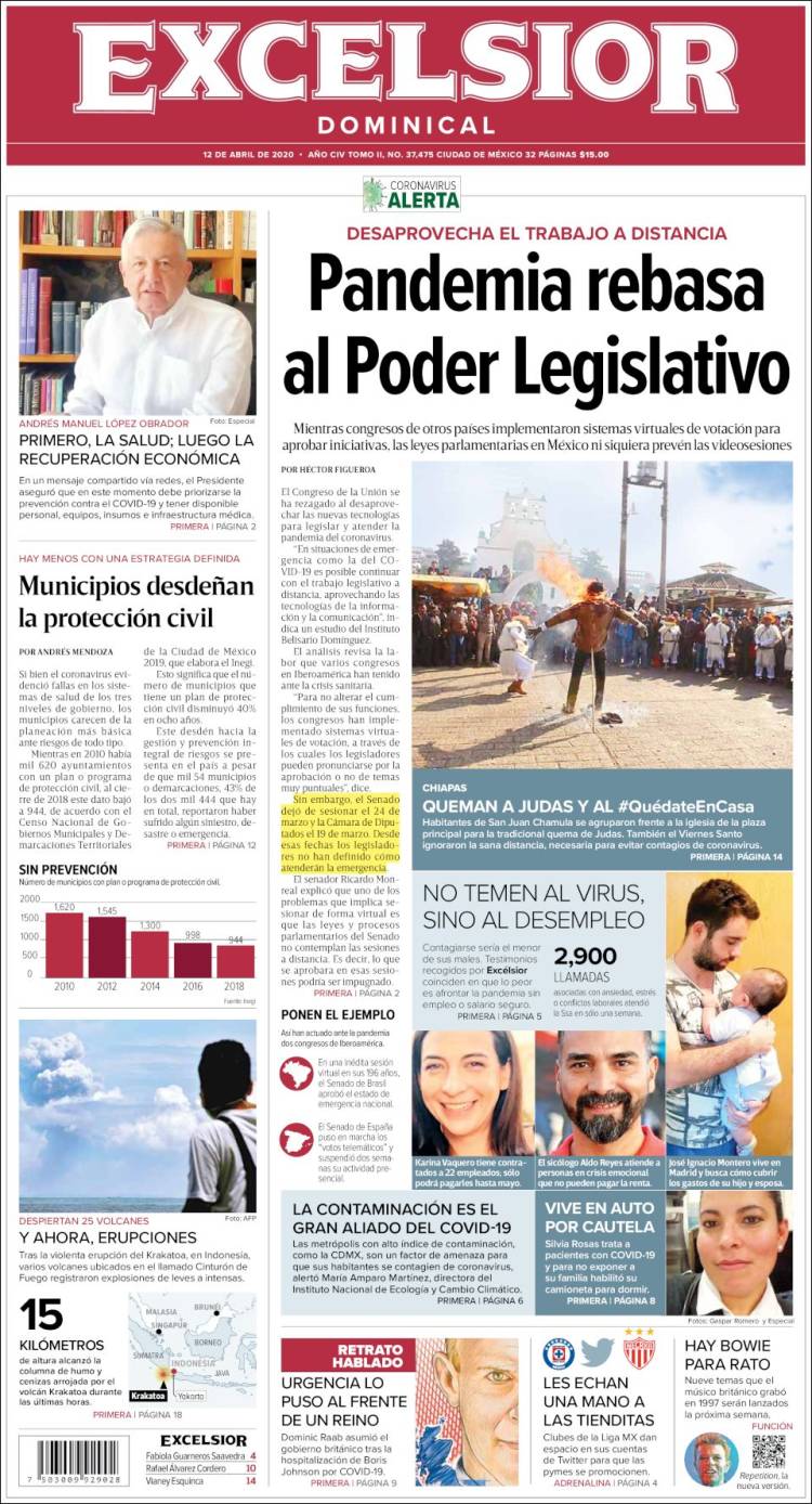 Portada de Excelsior (México)