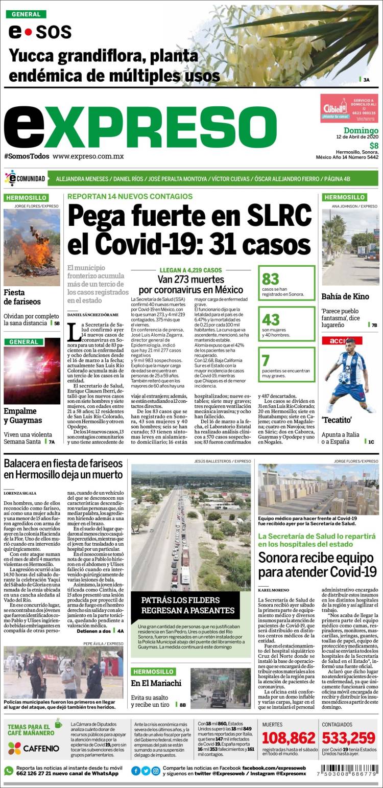 Portada de Expreso (México)