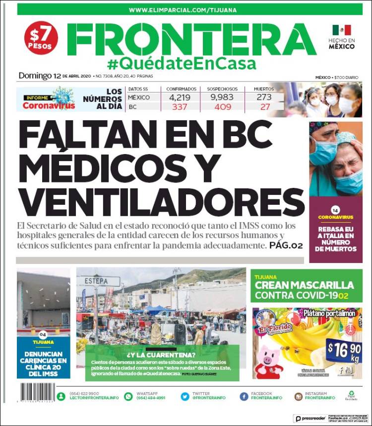 Portada de Frontera (México)