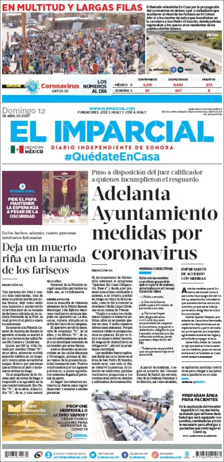 Portada de El Imparcial (México)