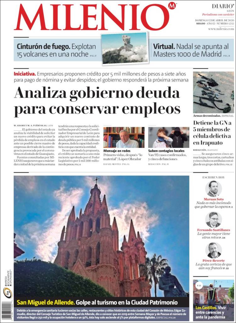 Portada de Milenio de León (México)