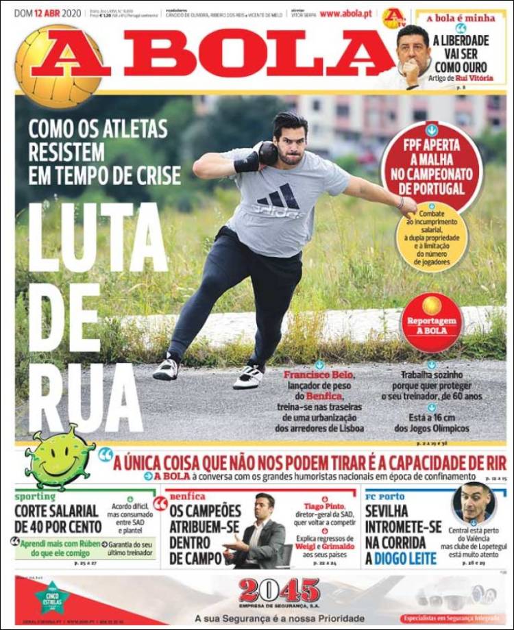 Portada de A Bola (Portugal)
