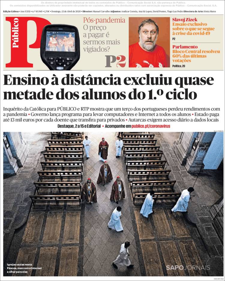 Portada de Público (Portugal)