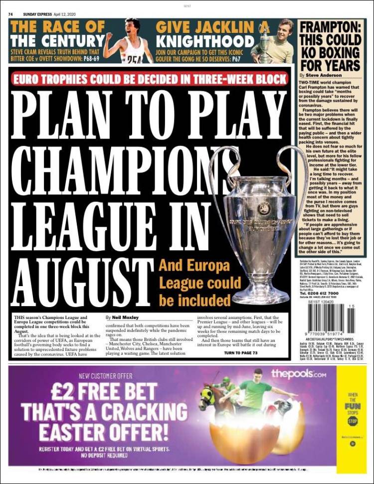 Portada de Express Sport (Reino Unido)