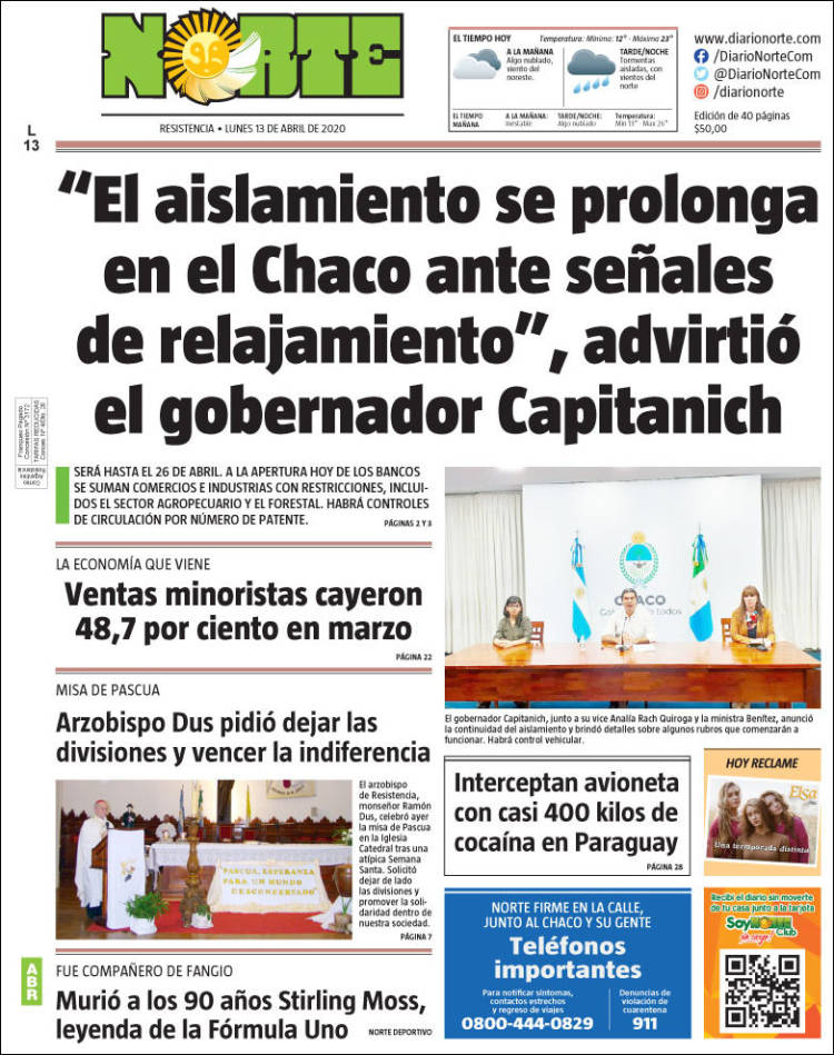 Portada de Diario Norte (Argentina)