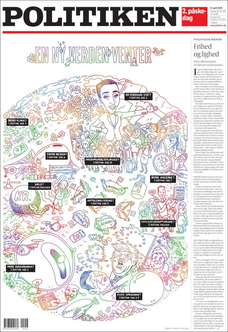 Portada de Politiken (Dinamarca)