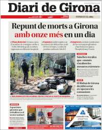 Portada de Diari de Girona (España)