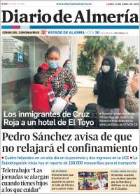 Portada de Diario de Almería (España)