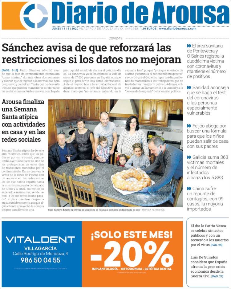 Portada de Diario de Arousa (España)