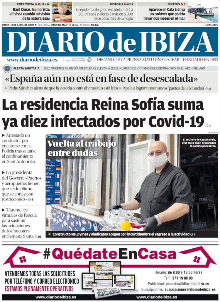 Portada de Diario de Ibiza (España)