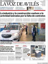 Portada de El Comercio - Avilés (España)