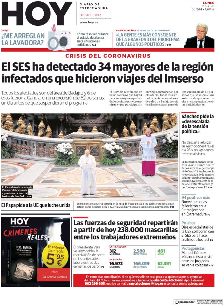 Portada de Hoy - Badajoz (España)