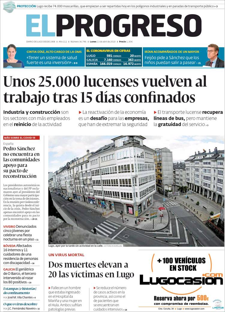 Portada de El Progreso (España)