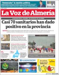 Portada de La Voz de Almería (España)