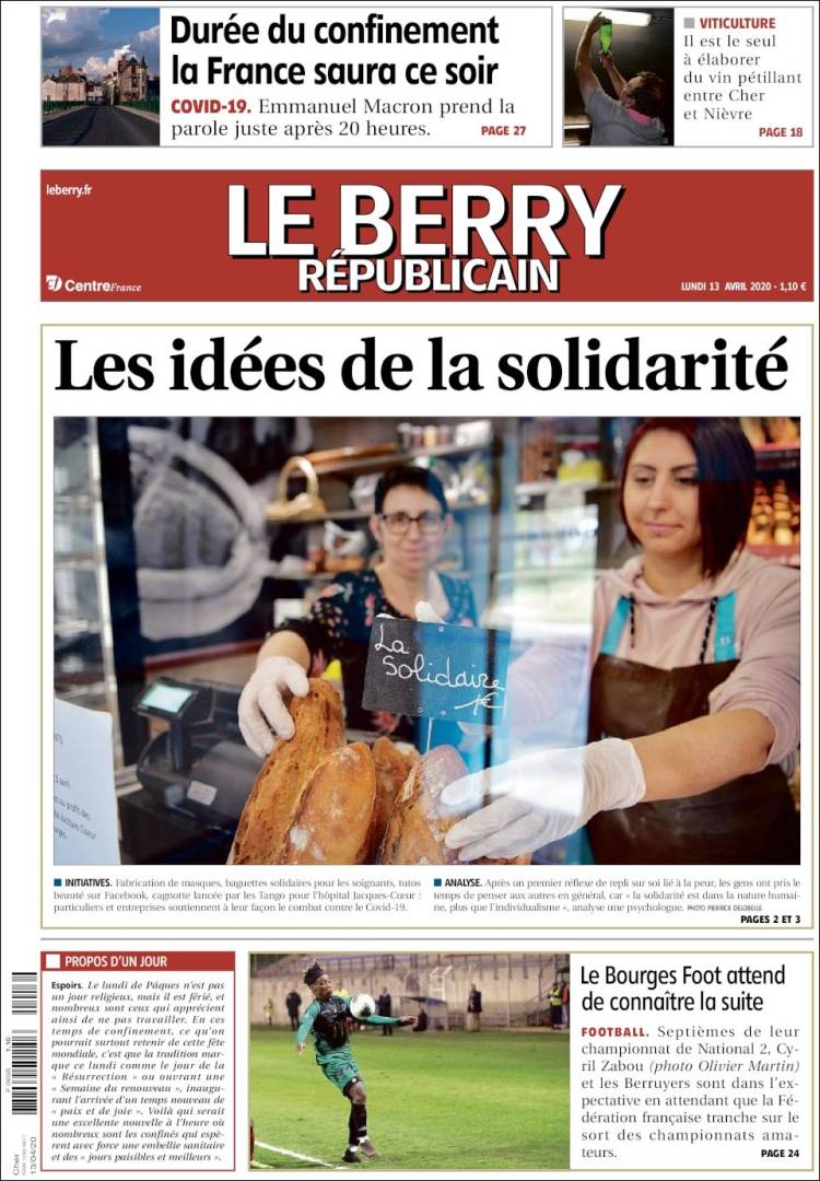 Portada de Berry Republicain (Francia)