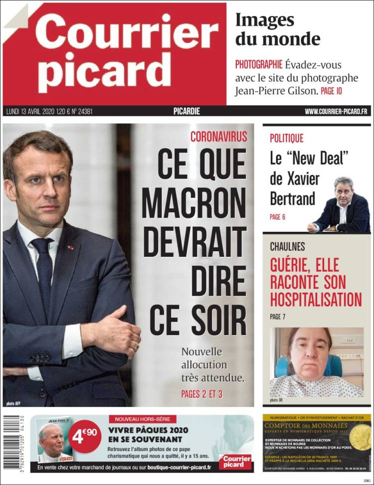 Portada de Courrier Picard (Francia)