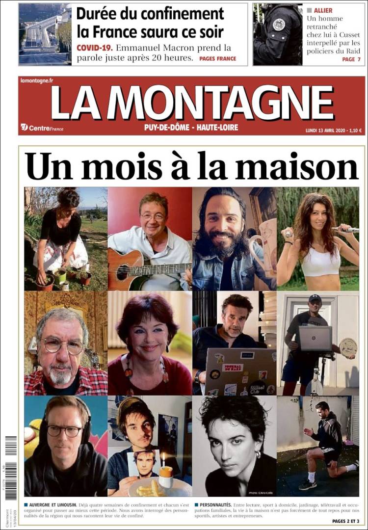 Portada de La Montagne (Francia)