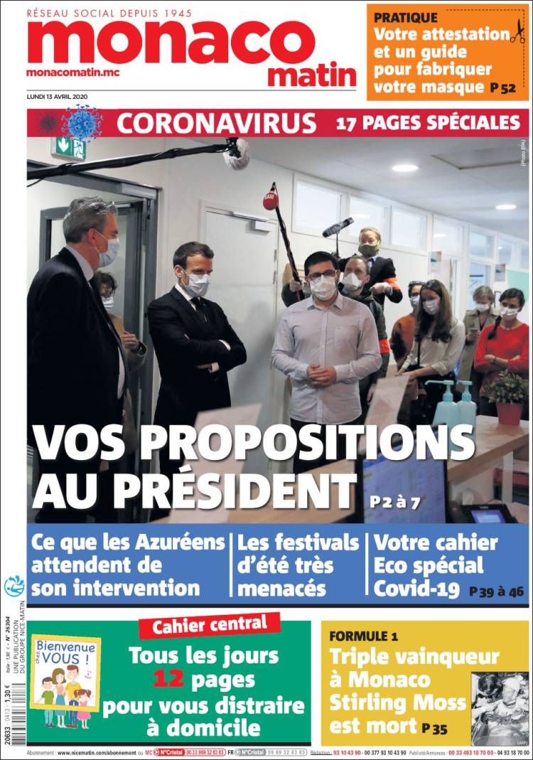 Portada de Nice-Matin (Francia)