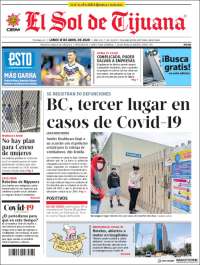 Portada de El Sol de Tijuana (M&eacute;xico)