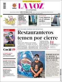 Portada de La Voz de la Frontera (M&eacute;xico)