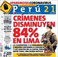 Portada de Perú 21 (Per&uacute;)