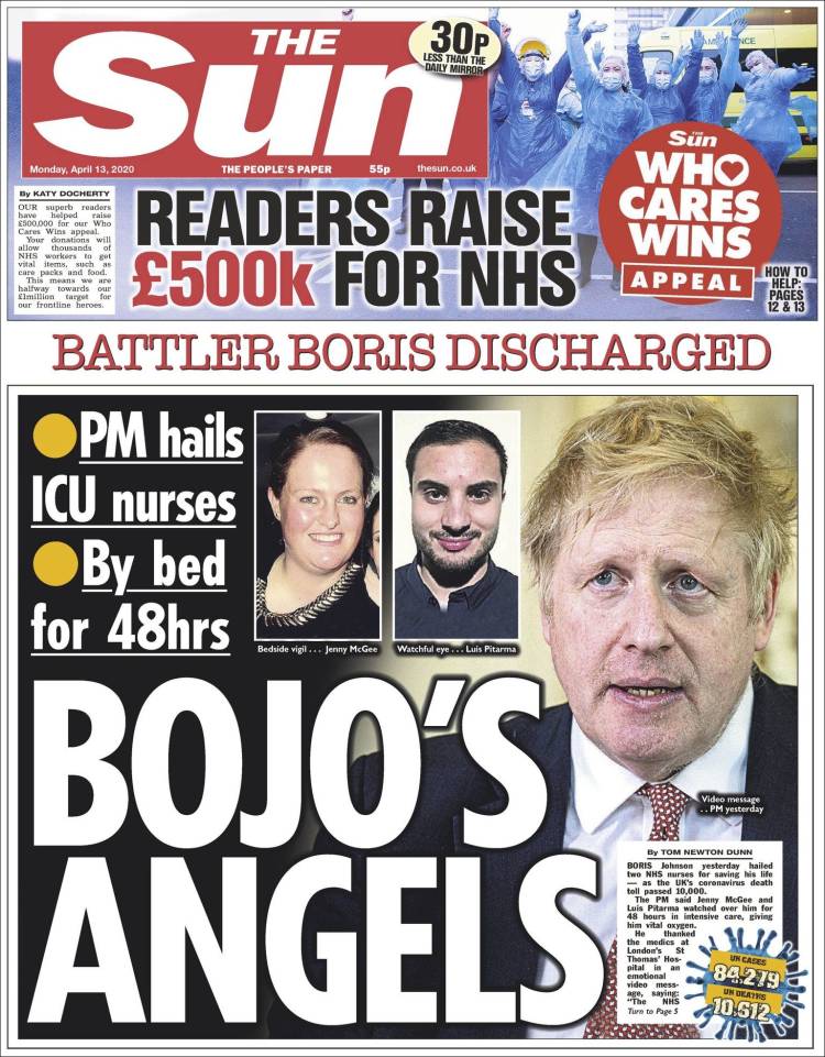 Portada de The Sun (Reino Unido)