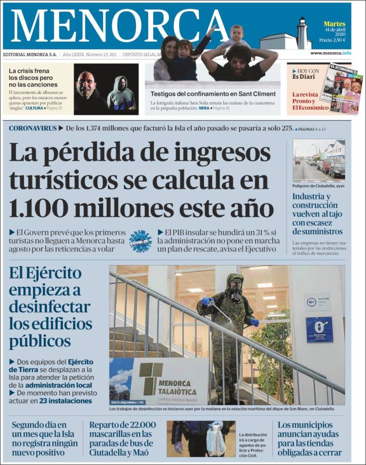 Portada de Menorca - Diario Insular (Spain)