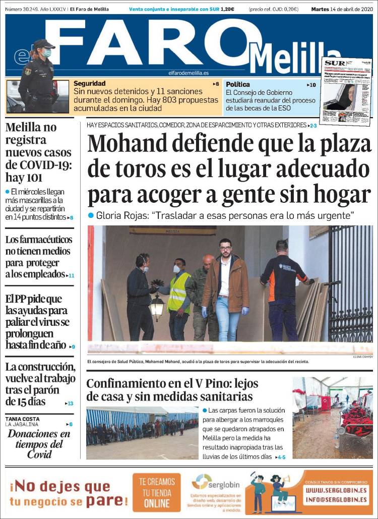 Portada de El Faro de Melilla (Spain)