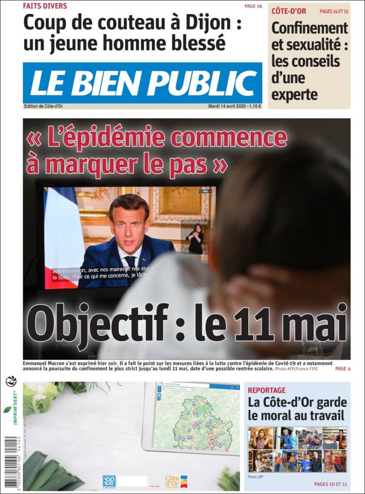 Portada de Le Bien Public (Francia)
