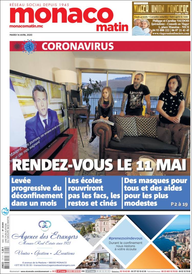 Portada de Nice-Matin (Francia)
