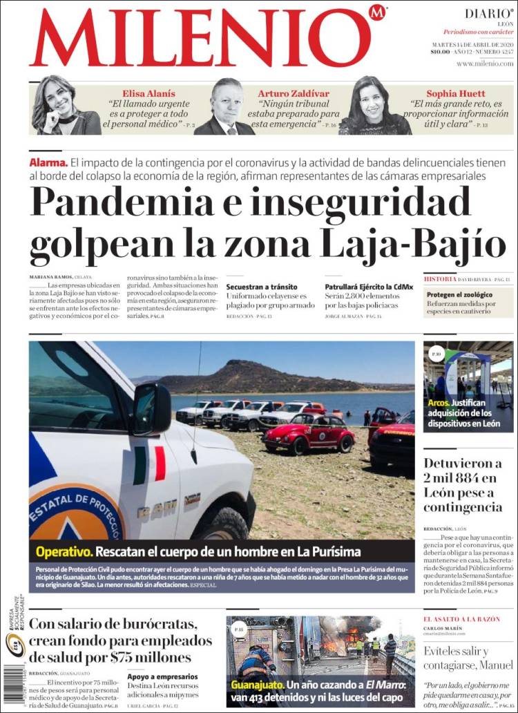 Portada de Milenio de León (México)