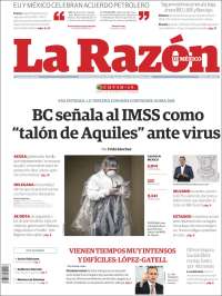 Portada de La Razón (México)