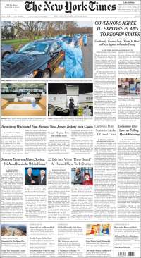 Portada de New York Times (USA)