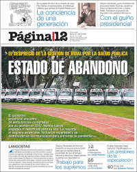 Portada de Página/12 (Argentina)