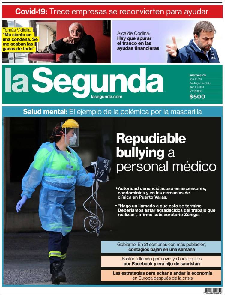 Portada de La Segunda (Chile)