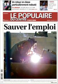 Portada de Le Populaire du Centre (Francia)