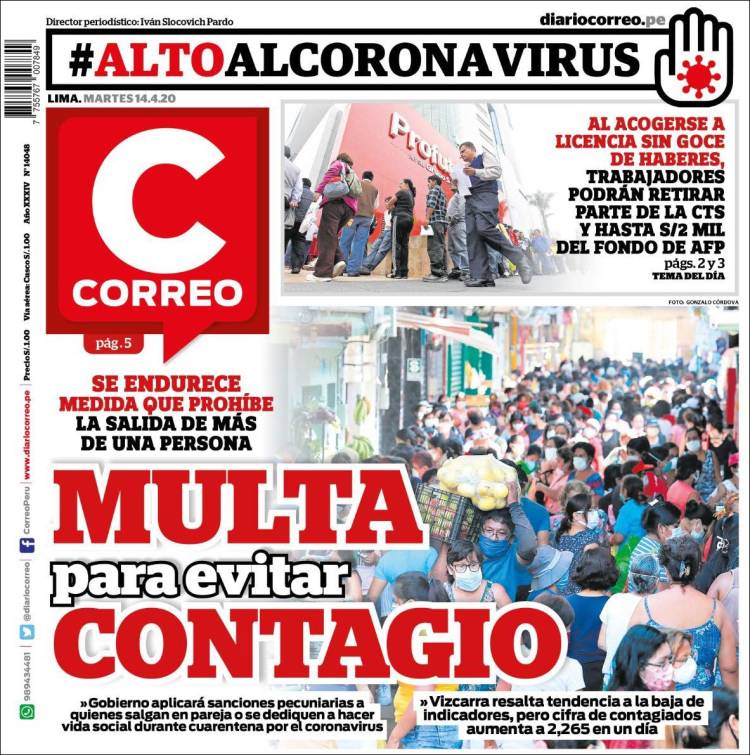 Portada de Diario Correo (Perú)