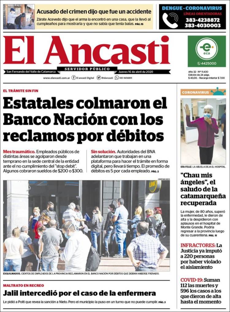 Portada de El Ancasti (Argentina)