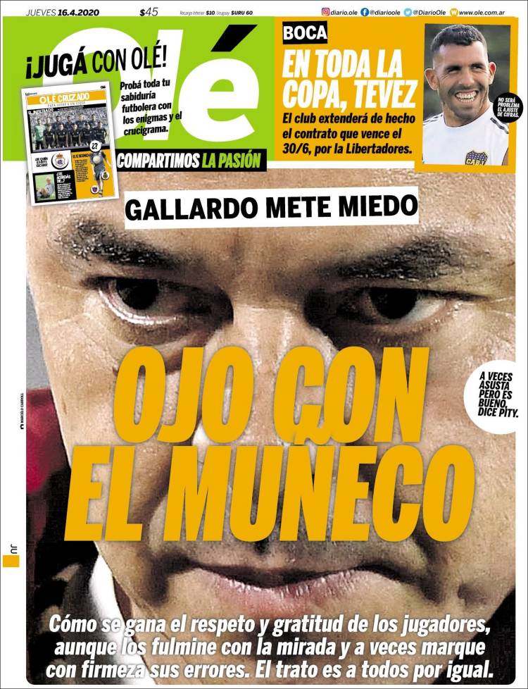 Portada de Olé (Argentina)