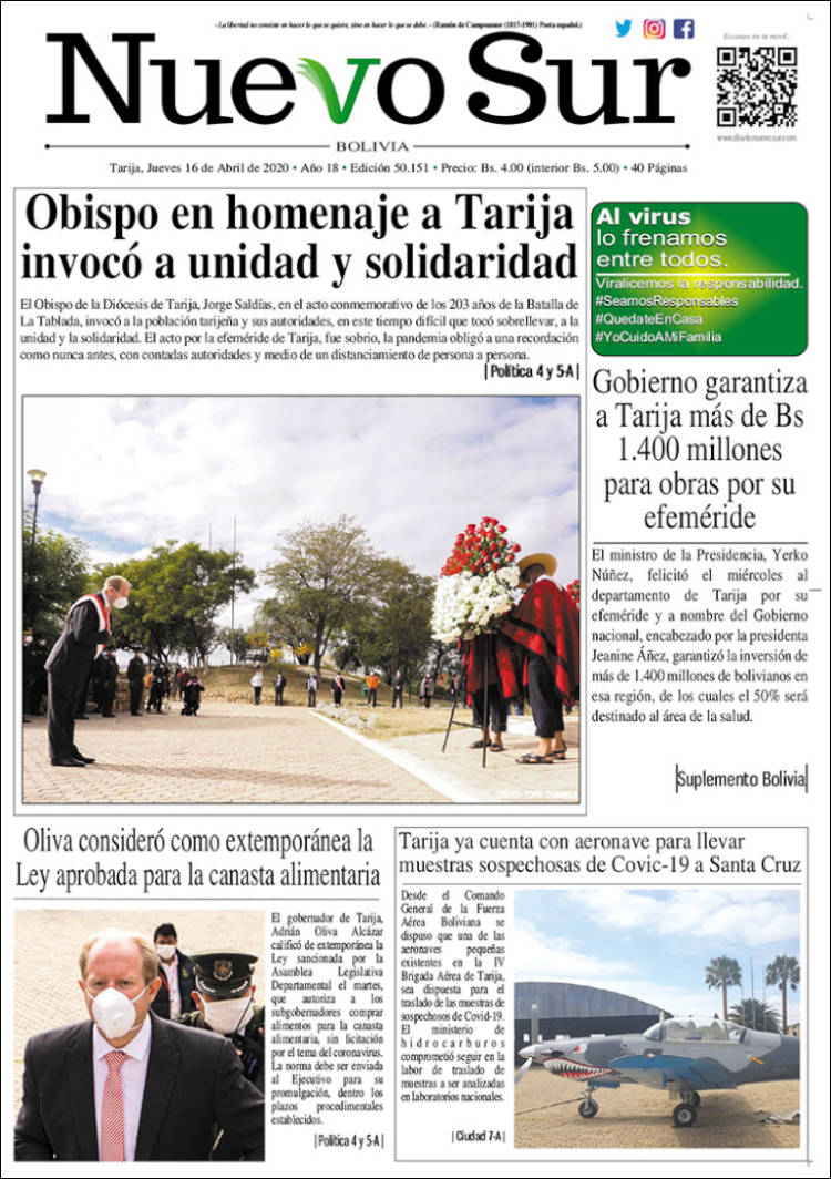 Portada de Nuevo Sur (Bolivia)