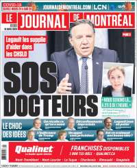 Portada de Le Journal de Montréal (Canadá)