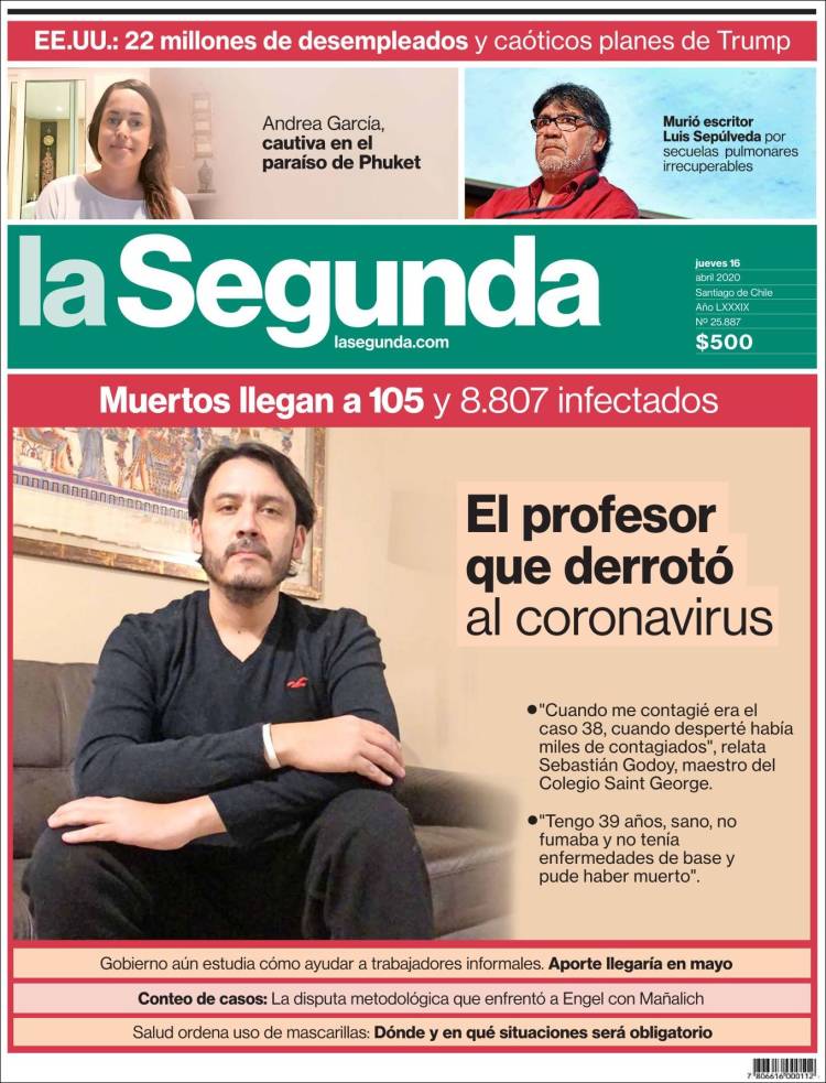 Portada de La Segunda (Chile)