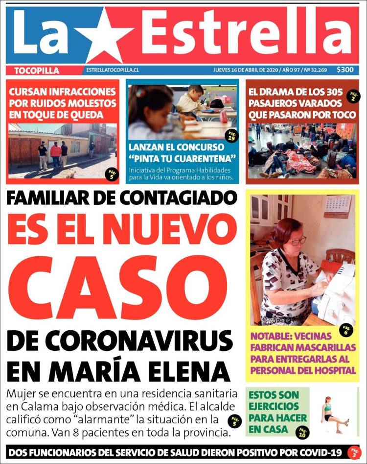 Portada de La Estrella de Tocopilla (Chile)