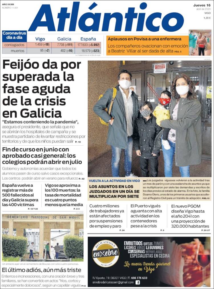 Portada de Atlántico Diario (España)