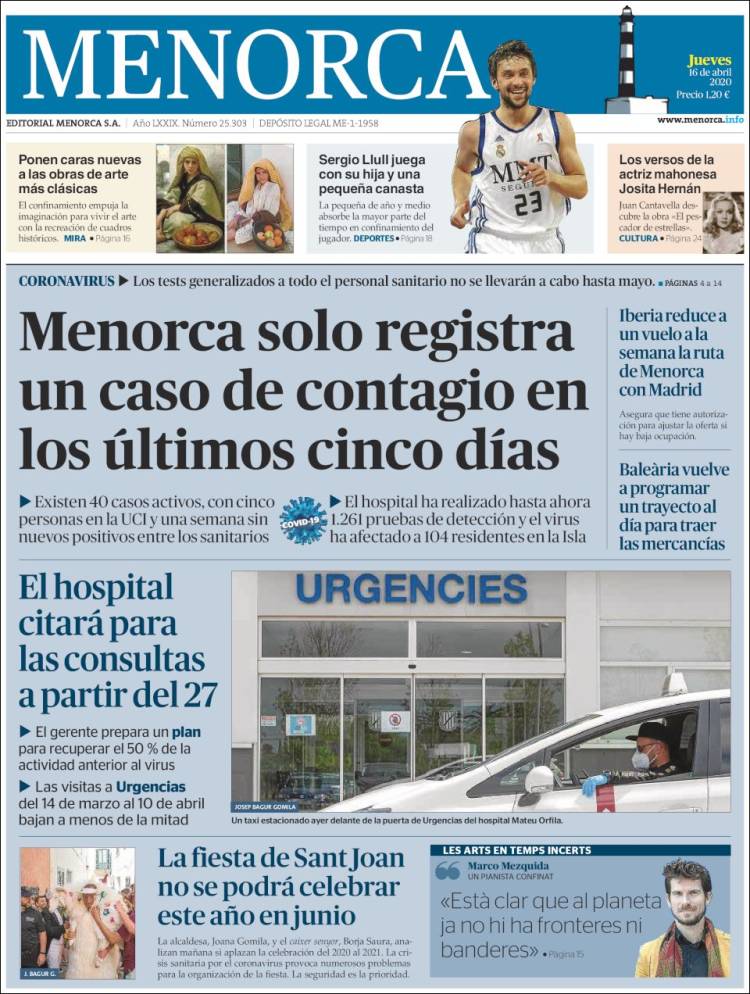 Portada de Menorca - Diario Insular (España)